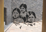 ECPM, Stencil, 2013. This stencil was placed at the entrance of the exhibition “A Cry in the Street: 25 Years of the Revolutionary Martyrs of ’68 School of Popular Culture,” held at the National School of Painting, Sculpture, and Engraving.