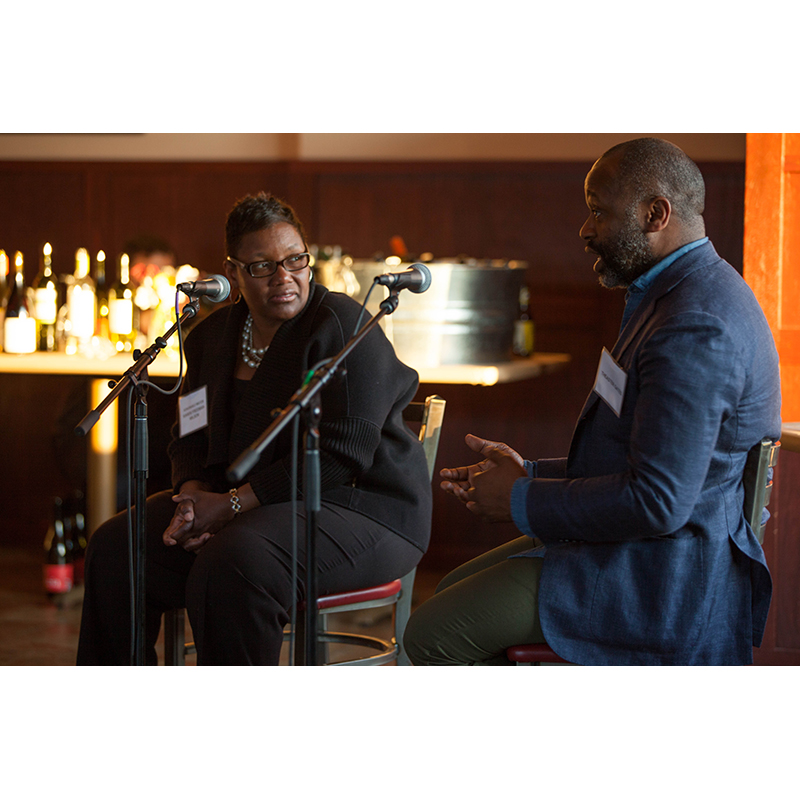 City of Geary Mayor, Karen Freeman-Wilson and Theaster Gates Jr. Photo: Sarah Pooley.