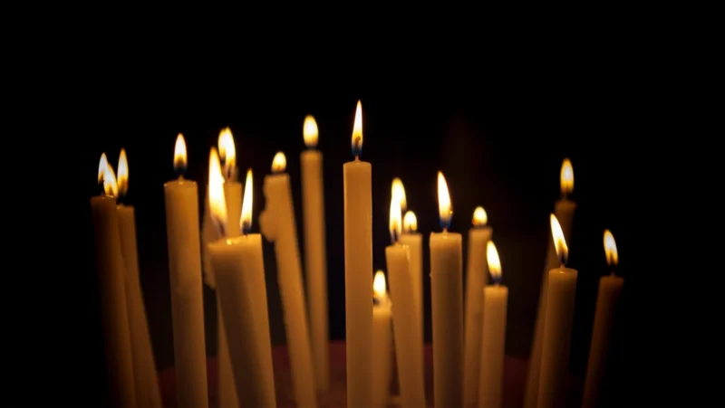 Candles glowing