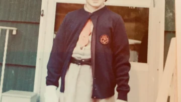 The author in her Brownie uniform